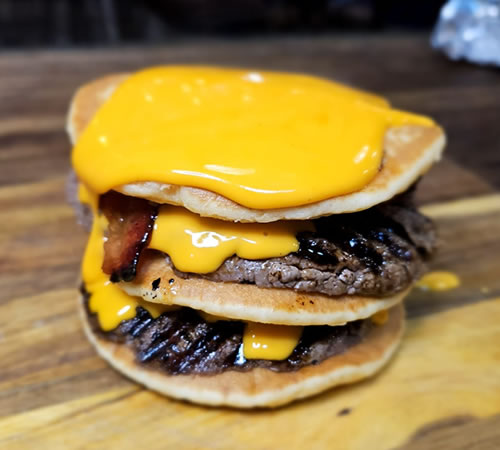 Burger Pancake Stack