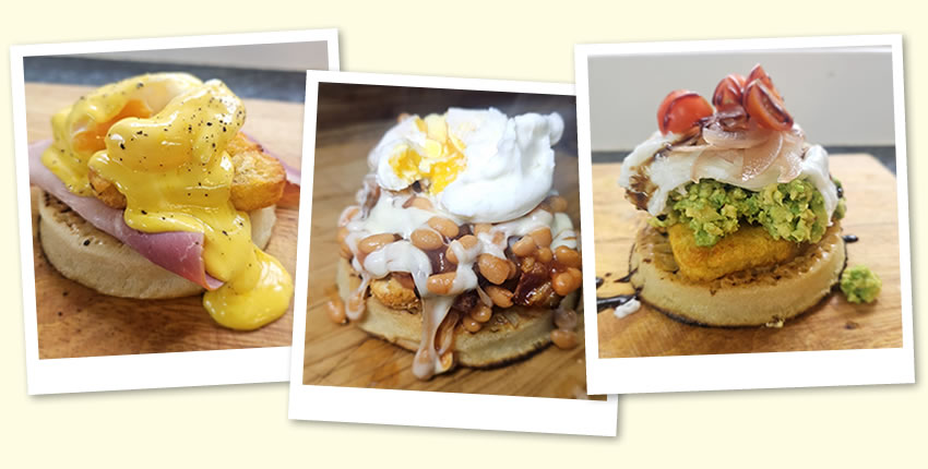 Brunch loaded crumpets