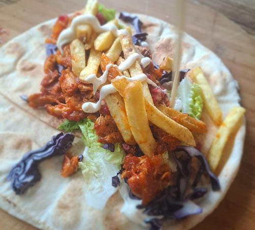 Harissa Chicken Flatbread