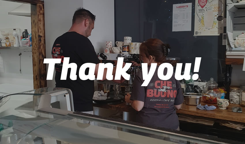 Thank you Larry's staff