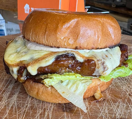 Chinese BBQ Pork Chop Burger