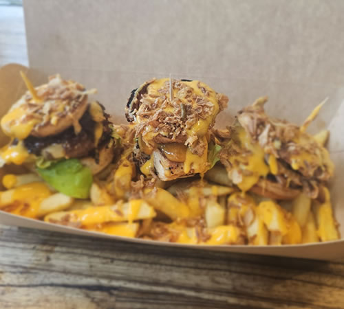 Sliders and fries